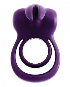 Thunder Rechargeable Vibrating Dual Ring Deep Purple