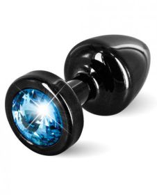 Diogol Anni Round Black T1 Butt Plug Blue