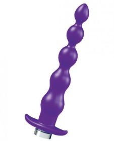 Quaker Plus Purple Anal Beads Vibrator