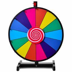 "18"" Editable 14 Slot Fortune Spinning Game Tabletop"