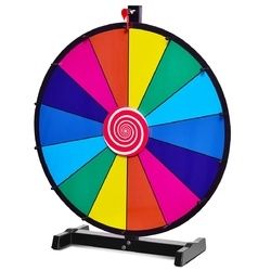 "24"" Editable 14 Slot Fortune Spinning Game Tabletop"